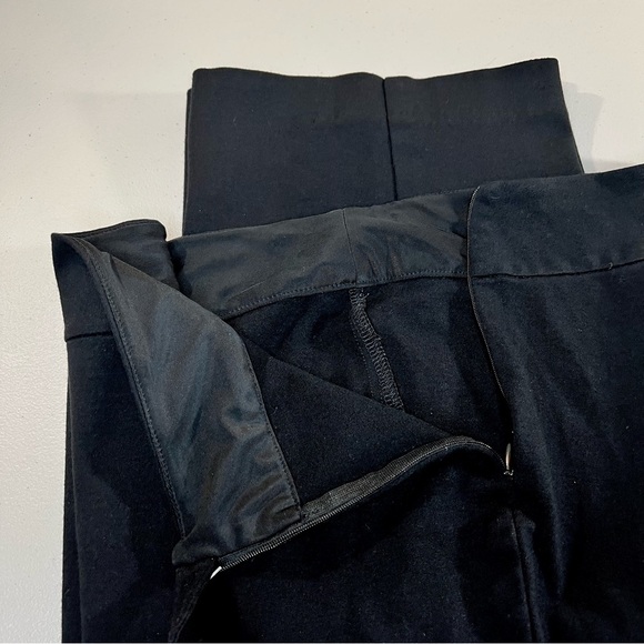Eileen Fisher pants, Soft Stretchy, Wide Leg, Side Zipper, Color Black, Large - Picture 4 of 6